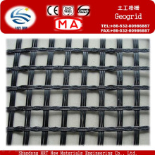 Black Plastic Biaxial Geogrid Road Reinforcement 20/20kn/M